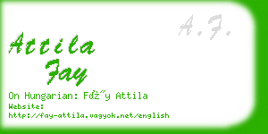 attila fay business card